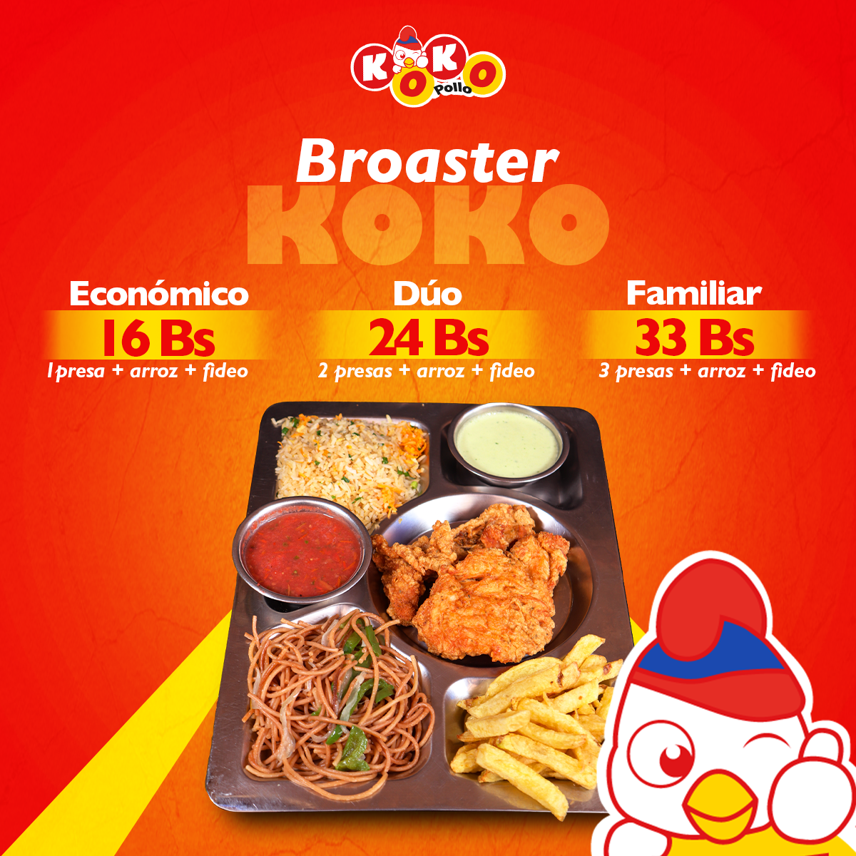 Pollo entero Broaster